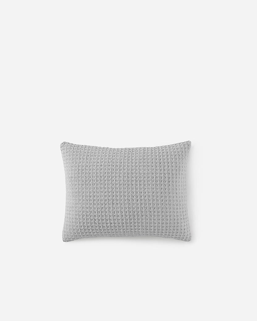 Snug Waffle + Bamboo Sham Set cloud gray