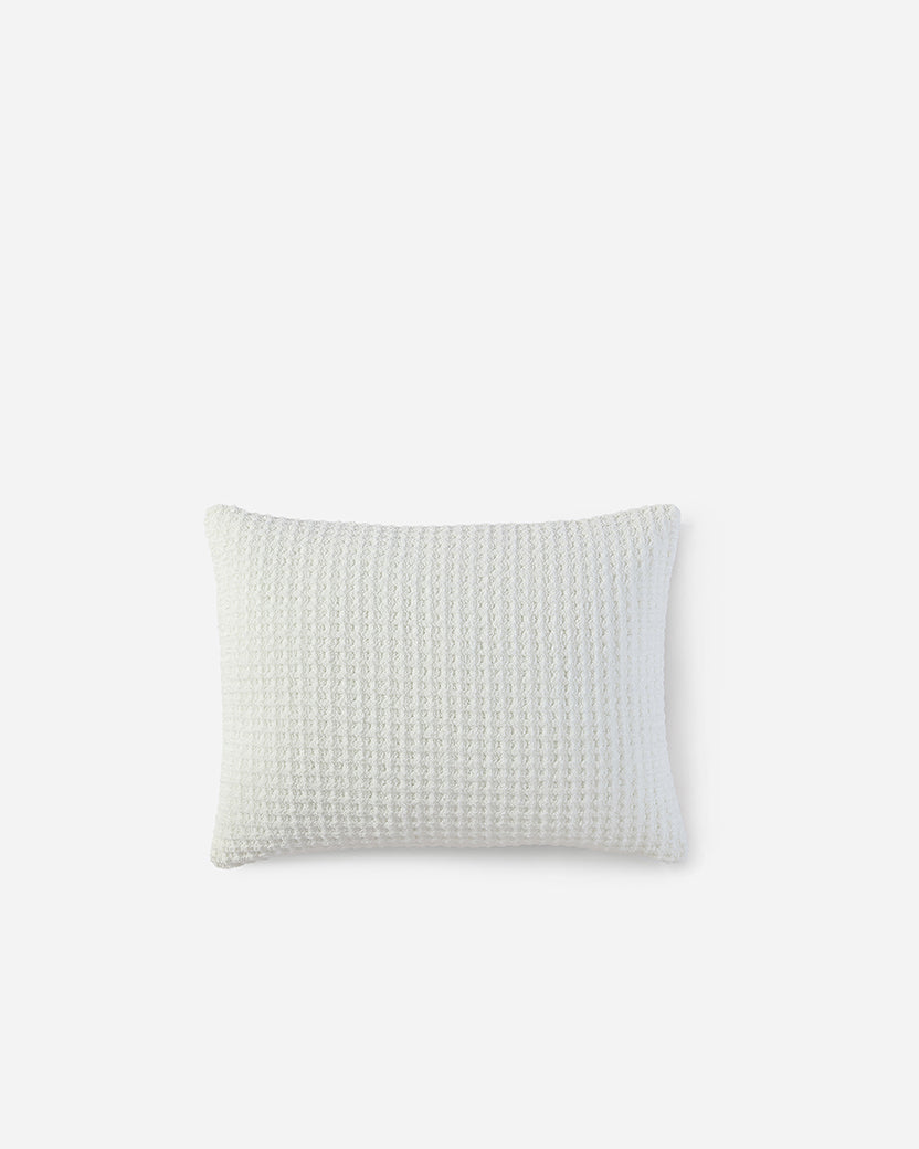 Snug Waffle + Bamboo Sham Set Off white