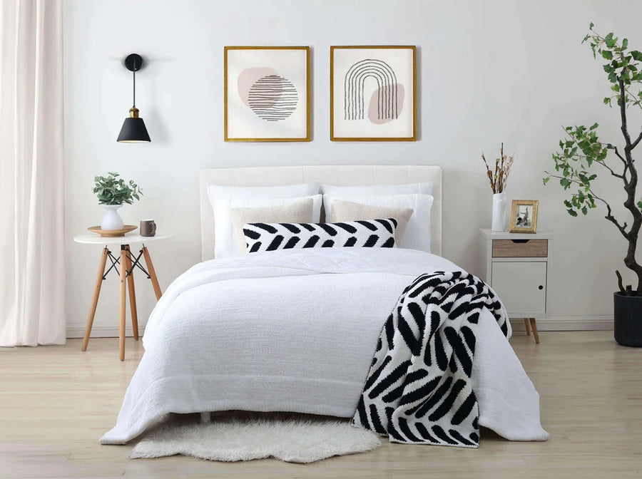 Tulum Throw Black - Off White