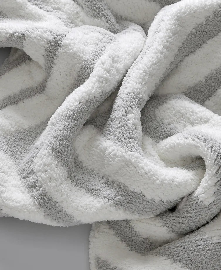 Tulum Throw Cloud Gray - Off White