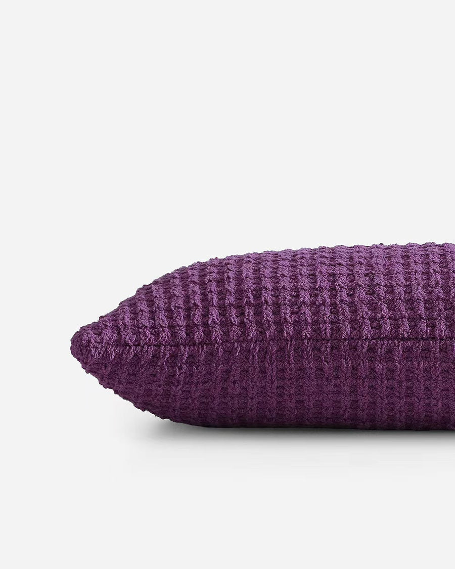 Snug Waffle Lumbar Pillow Grape