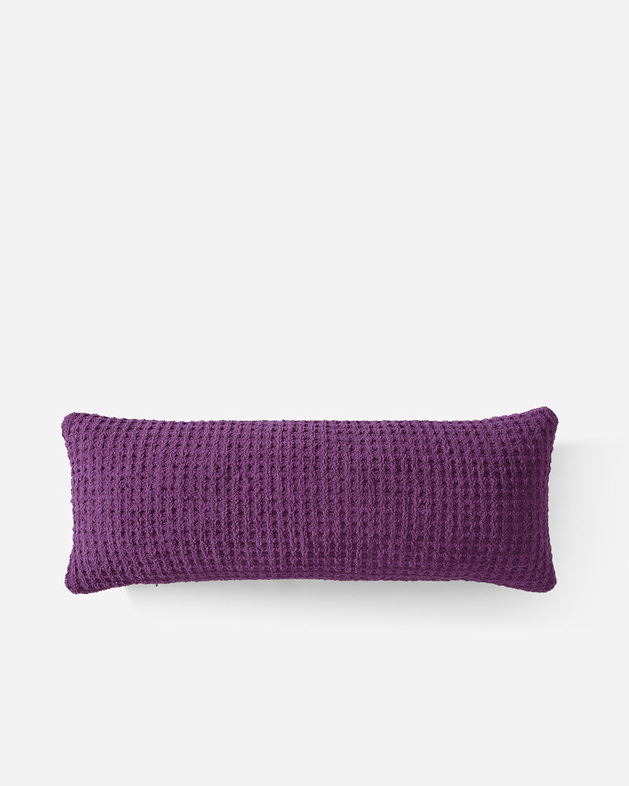 Snug Waffle Lumbar Pillow Grape