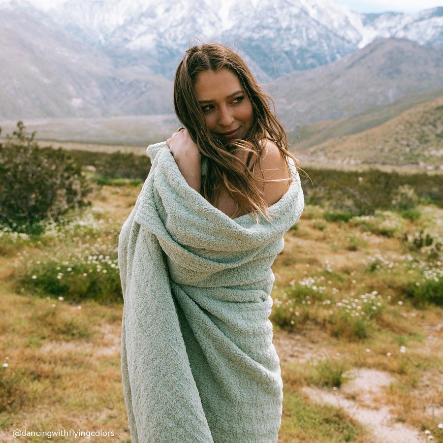 Ribbed Lightweight Throw Sage